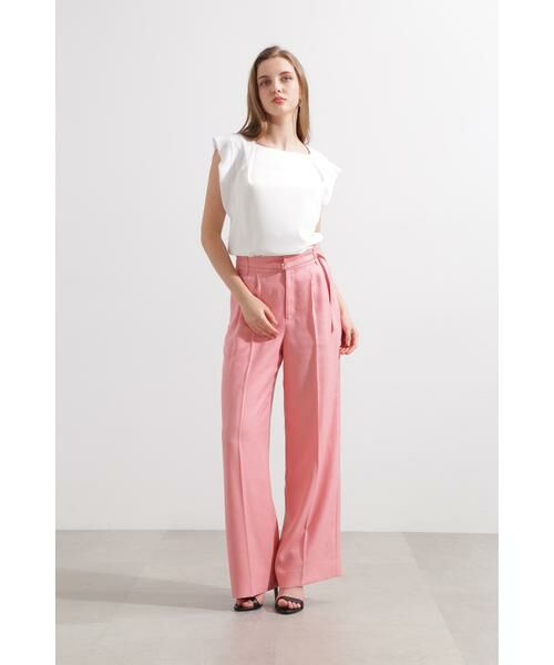PINKY & DIANNE / ピンキーアンドダイアン パンツ | ◆スリムベルト付きワイドパンツ | 詳細11