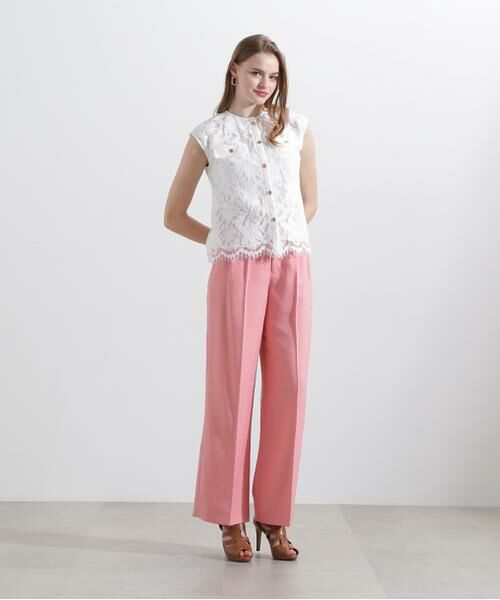 PINKY & DIANNE / ピンキーアンドダイアン パンツ | ◆スリムベルト付きワイドパンツ | 詳細13