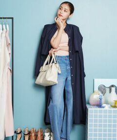 PINKY & DIANNE / ピンキーアンドダイアン ミニ丈・ひざ丈ワンピース | ◆レイヤードシャツワンピース