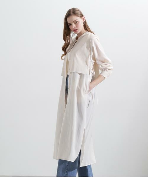 DKNY ☆ 【大注目】シンプルな シャツワンピース カジュアル セール】 ◇レイヤードシャツワンピース （ミニ丈・ひざ丈