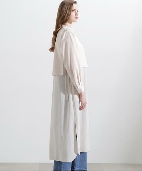 PINKY & DIANNE / ピンキーアンドダイアン ミニ丈・ひざ丈ワンピース | ◆レイヤードシャツワンピース | 詳細16