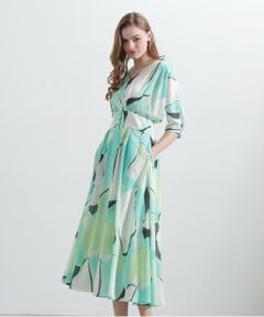 ◇マルチカラープリントワンピース （ミニ丈・ひざ丈ワンピース