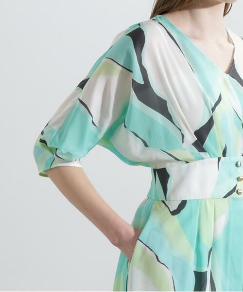 PINKY & DIANNE / ピンキーアンドダイアン ミニ丈・ひざ丈ワンピース | ◆マルチカラープリントワンピース | 詳細24