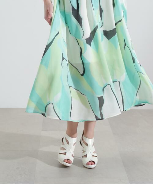 PINKY & DIANNE / ピンキーアンドダイアン ミニ丈・ひざ丈ワンピース | ◆マルチカラープリントワンピース | 詳細26