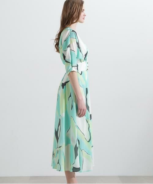 PINKY & DIANNE / ピンキーアンドダイアン ミニ丈・ひざ丈ワンピース | ◆マルチカラープリントワンピース | 詳細21