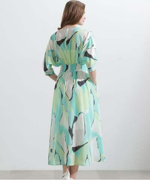 PINKY & DIANNE / ピンキーアンドダイアン ミニ丈・ひざ丈ワンピース | ◆マルチカラープリントワンピース | 詳細22