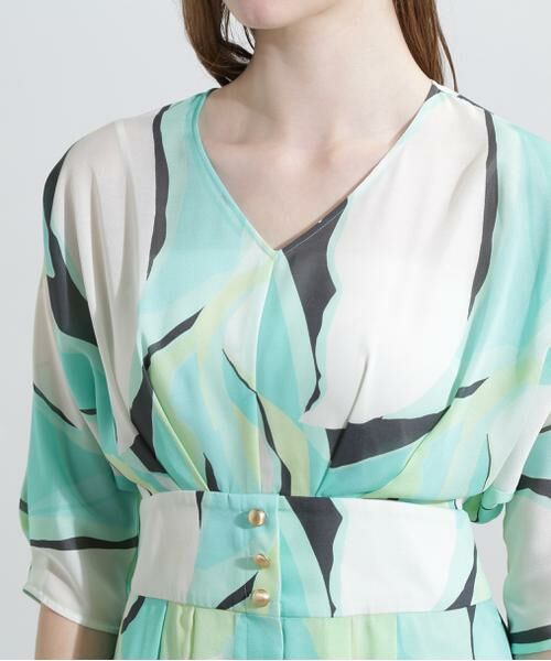 PINKY & DIANNE / ピンキーアンドダイアン ミニ丈・ひざ丈ワンピース | ◆マルチカラープリントワンピース | 詳細23