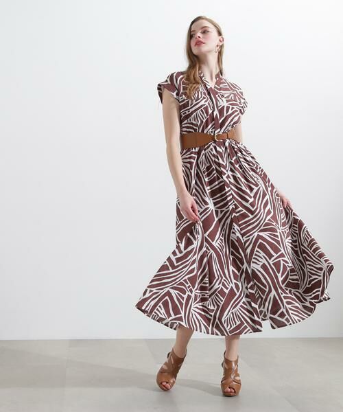 PINKY & DIANNE / ピンキーアンドダイアン ミニ丈・ひざ丈ワンピース | ◆アニマルプリントワンピース | 詳細14