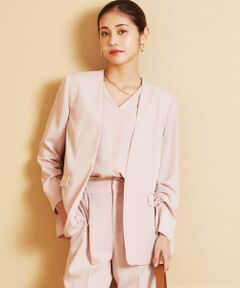 PINKY & DIANNE / ピンキーアンドダイアン テーラードジャケット | ◆シャーリングスリーブジャケット