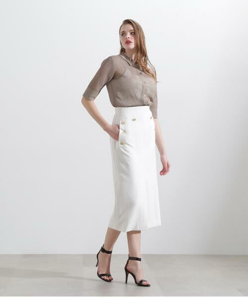 PINKY & DIANNE / ピンキーアンドダイアン ニット・セーター | ◆シアーコンビカーディガン | 詳細10