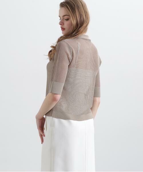 PINKY & DIANNE / ピンキーアンドダイアン ニット・セーター | ◆シアーコンビカーディガン | 詳細12