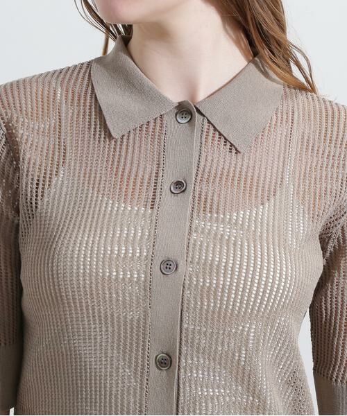 PINKY & DIANNE / ピンキーアンドダイアン ニット・セーター | ◆シアーコンビカーディガン | 詳細13