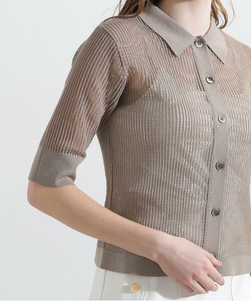 PINKY & DIANNE / ピンキーアンドダイアン ニット・セーター | ◆シアーコンビカーディガン | 詳細14