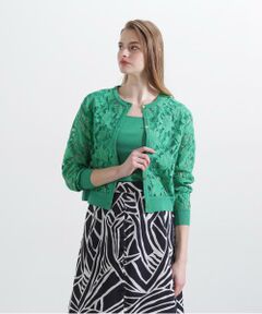 PINKY & DIANNE / ピンキーアンドダイアン カーディガン・ボレロ | ◆レースコンビカーディガン