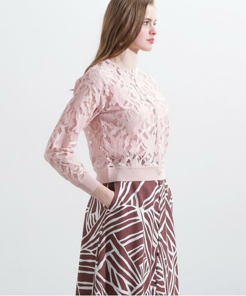 PINKY & DIANNE / ピンキーアンドダイアン カーディガン・ボレロ | ◆レースコンビカーディガン | 詳細6