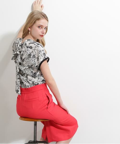 PINKY & DIANNE / ピンキーアンドダイアン シャツ・ブラウス | ◆フラワープリントバックリボンブラウス | 詳細2