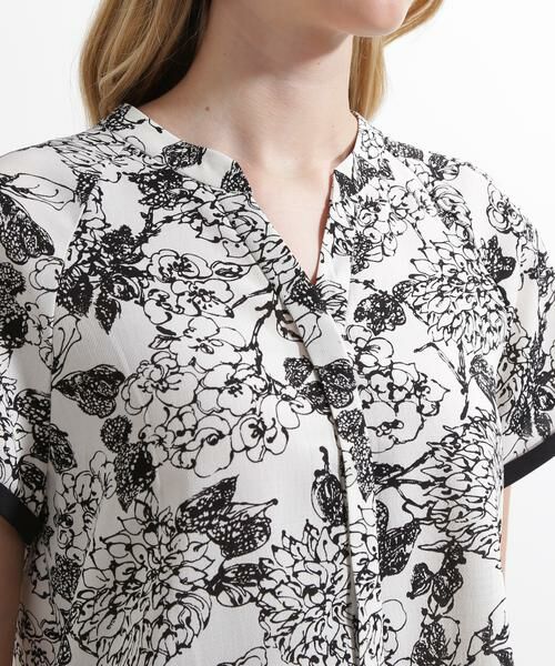 PINKY & DIANNE / ピンキーアンドダイアン シャツ・ブラウス | ◆フラワープリントバックリボンブラウス | 詳細8