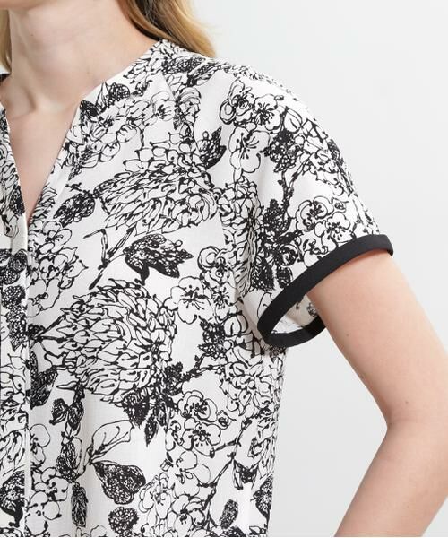 PINKY & DIANNE / ピンキーアンドダイアン シャツ・ブラウス | ◆フラワープリントバックリボンブラウス | 詳細9