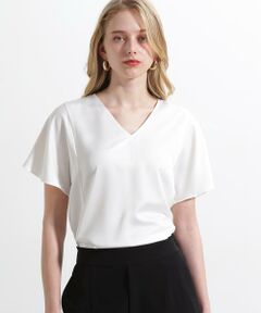 PINKY & DIANNE / ピンキーアンドダイアン シャツ・ブラウス | ◆Vネックサテンプルオーバー