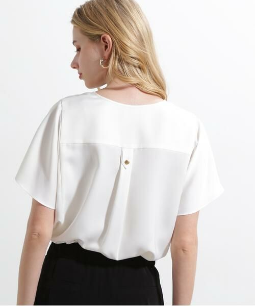 PINKY & DIANNE / ピンキーアンドダイアン シャツ・ブラウス | ◆Vネックサテンプルオーバー | 詳細14