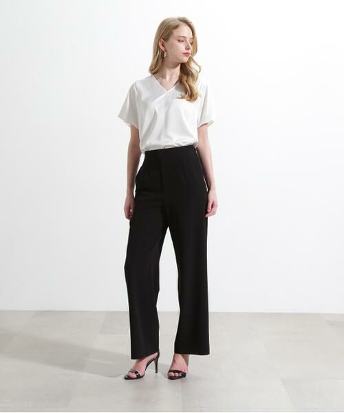 PINKY & DIANNE / ピンキーアンドダイアン シャツ・ブラウス | ◆Vネックサテンプルオーバー | 詳細15