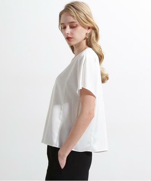 PINKY & DIANNE / ピンキーアンドダイアン シャツ・ブラウス | ◆Vネックサテンプルオーバー | 詳細17