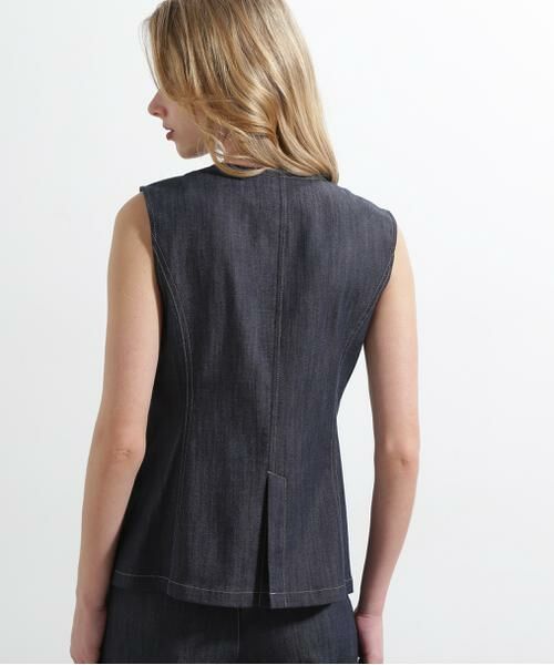 PINKY & DIANNE / ピンキーアンドダイアン シャツ・ブラウス | ◆リヨセルデニムベスト | 詳細10