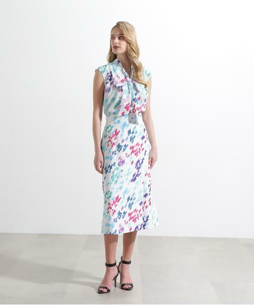 PINKY & DIANNE / ピンキーアンドダイアン シャツ・ブラウス | ◆カラーハウンドトゥースプリントリボンブラウス | 詳細8