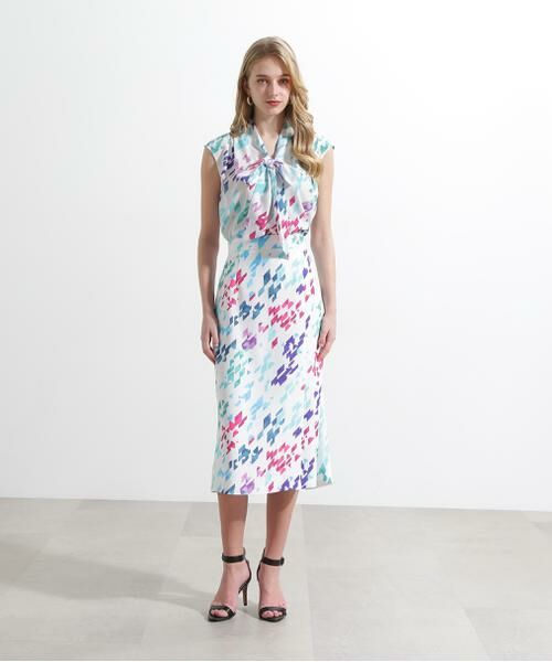 PINKY & DIANNE / ピンキーアンドダイアン シャツ・ブラウス | ◆カラーハウンドトゥースプリントリボンブラウス | 詳細9