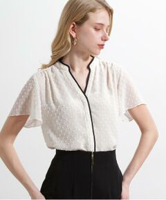 PINKY & DIANNE / ピンキーアンドダイアン シャツ・ブラウス | ◆シアージャカードブラウス