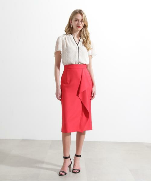 PINKY & DIANNE / ピンキーアンドダイアン スカート | ◆リネンライクラッフルスカート | 詳細3