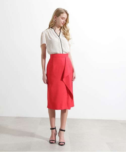 PINKY & DIANNE / ピンキーアンドダイアン スカート | ◆リネンライクラッフルスカート | 詳細4