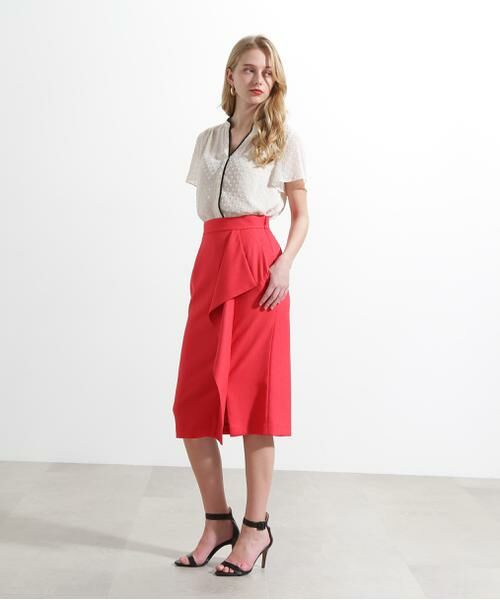 PINKY & DIANNE / ピンキーアンドダイアン スカート | ◆リネンライクラッフルスカート | 詳細5