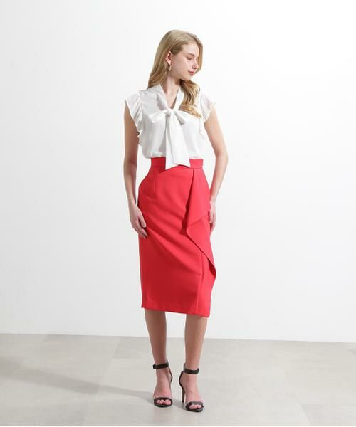 PINKY & DIANNE / ピンキーアンドダイアン スカート | ◆リネンライクラッフルスカート | 詳細8