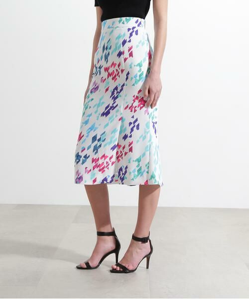 PINKY & DIANNE / ピンキーアンドダイアン スカート | ◆カラーハウンドトゥースプリントバックマーメイドプリントスカート | 詳細12