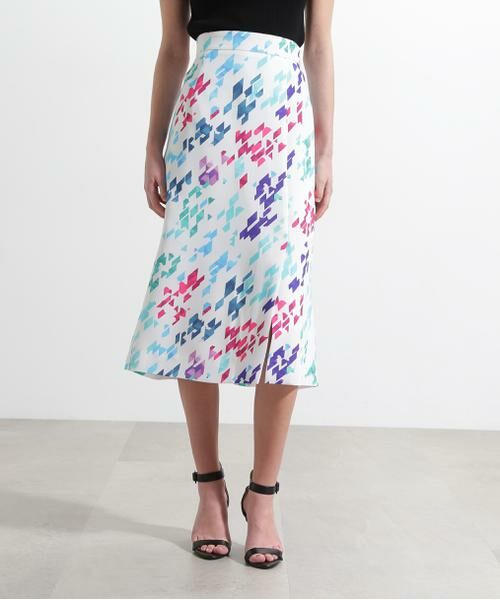 PINKY & DIANNE / ピンキーアンドダイアン スカート | ◆カラーハウンドトゥースプリントバックマーメイドプリントスカート | 詳細2