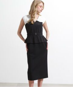 PINKY & DIANNE / ピンキーアンドダイアン ミニ丈・ひざ丈ワンピース | ◆ベアトップレイヤードワンピース