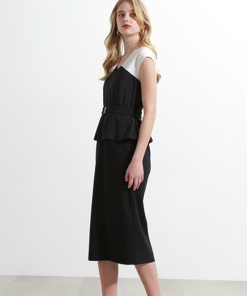 【極美品】DAISY LIN ひざ丈ワンピース 40 黒 ウォッシャブル DAISY LIN/デイジーリン｜1枚で装いが完成！汗ばむ季節に頼れる