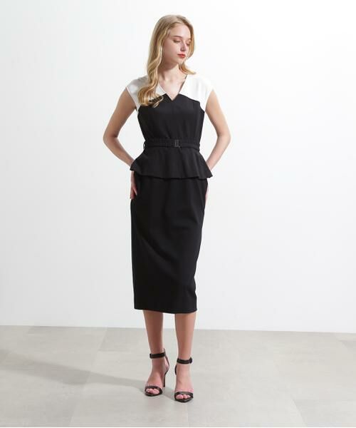 PINKY & DIANNE / ピンキーアンドダイアン ミニ丈・ひざ丈ワンピース | ◆ベアトップレイヤードワンピース | 詳細5