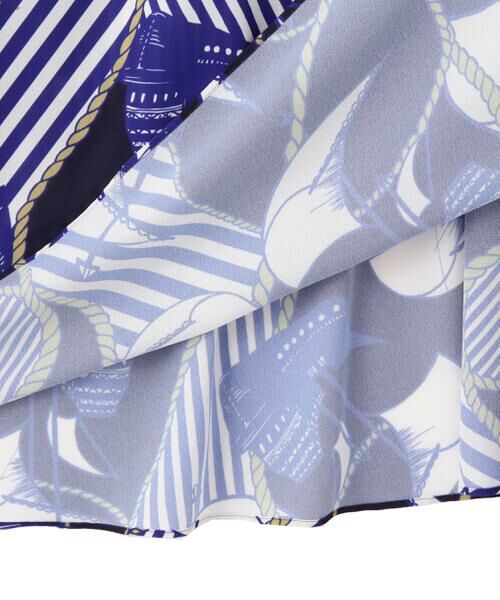 PINKY & DIANNE / ピンキーアンドダイアン ミニ丈・ひざ丈ワンピース | ◆ノーティカルプリントワンピース | 詳細16