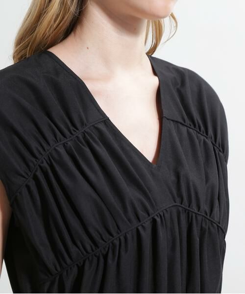 PINKY & DIANNE / ピンキーアンドダイアン ミニ丈・ひざ丈ワンピース | ◆シャーリングフレアワンピース | 詳細21