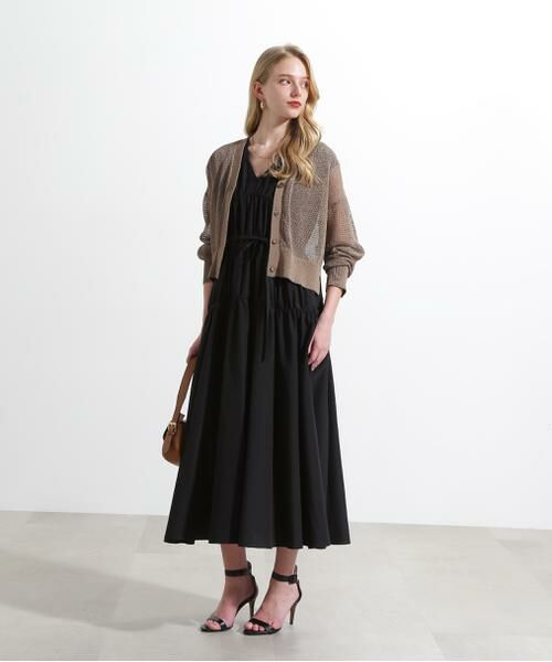 PINKY & DIANNE / ピンキーアンドダイアン ミニ丈・ひざ丈ワンピース | ◆シャーリングフレアワンピース | 詳細16