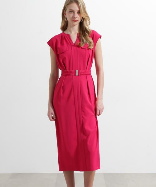 ♡新品未使用♡simonetta♡ワンピース　14A ◇ベルト付きウエストタックワンピース （ミニ丈・ひざ丈