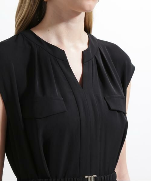 PINKY & DIANNE / ピンキーアンドダイアン ミニ丈・ひざ丈ワンピース | ◆ベルト付きウエストタックワンピース | 詳細15