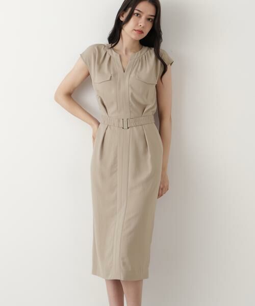 PINKY & DIANNE / ピンキーアンドダイアン ミニ丈・ひざ丈ワンピース | ◆ベルト付きウエストタックワンピース | 詳細25