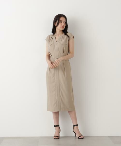 PINKY & DIANNE / ピンキーアンドダイアン ミニ丈・ひざ丈ワンピース | ◆ベルト付きウエストタックワンピース | 詳細26