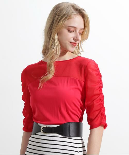 PINKY & DIANNE / ピンキーアンドダイアン カットソー | ◆シアードッキングシャーリングカットソー | 詳細2