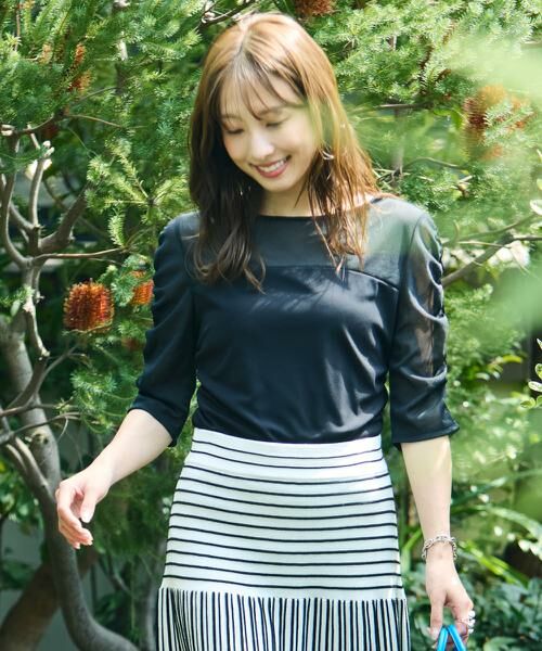 PINKY & DIANNE / ピンキーアンドダイアン カットソー | ◆シアードッキングシャーリングカットソー | 詳細7