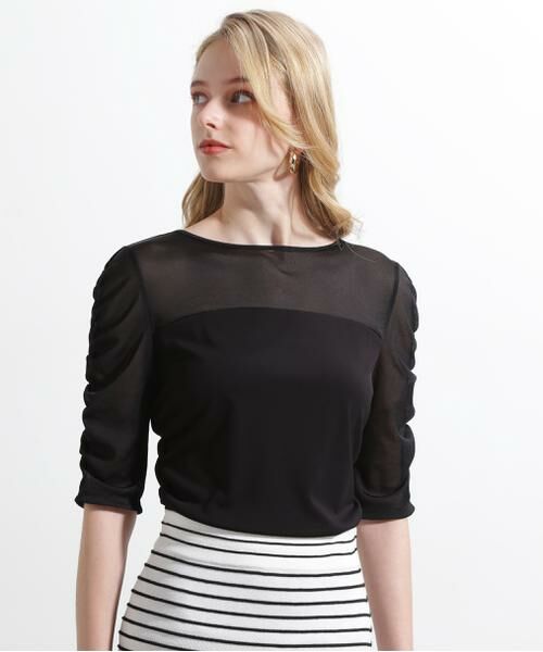 PINKY & DIANNE / ピンキーアンドダイアン カットソー | ◆シアードッキングシャーリングカットソー | 詳細9