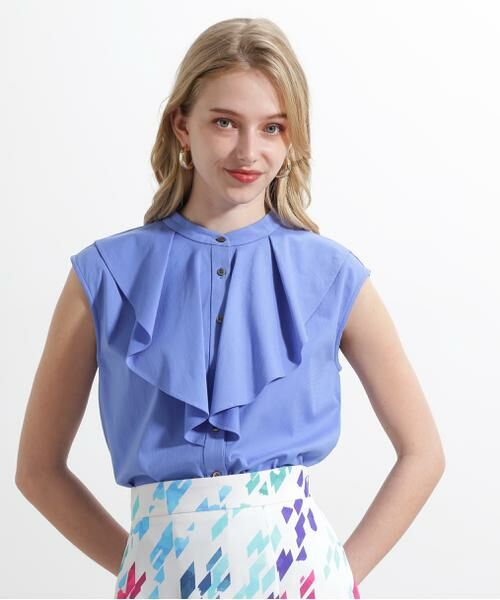 PINKY & DIANNE / ピンキーアンドダイアン カットソー | ◆トリコットラッフルカットソー | 詳細3